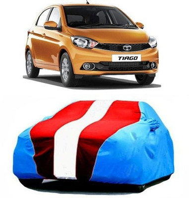 AAMANG Car Cover For Tata Tiago (With Mirror Pockets)(Blue, Red)