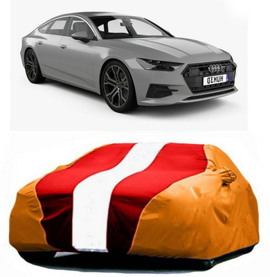 MSR STORE Car Cover For Audi A4 (With Mirror Pockets)(Red, Orange)