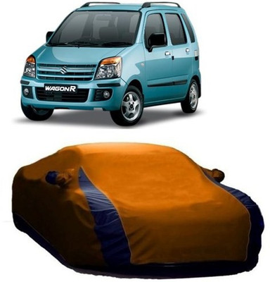 VIRMANG Car Cover For Maruti Suzuki WagonR (With Mirror Pockets)(Orange)
