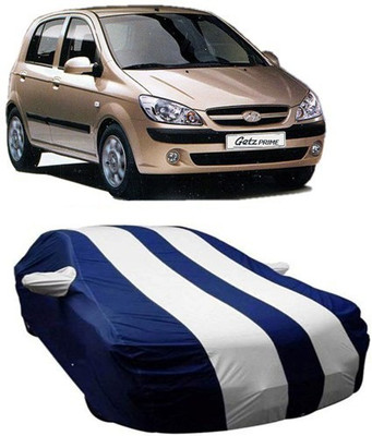 HDSERVICES Car Cover For Hyundai Getz (With Mirror Pockets)(White)