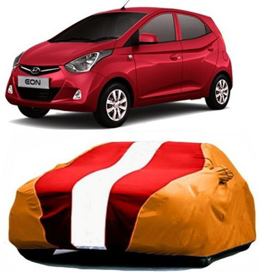 MSR STORE Car Cover For Hyundai Eon (With Mirror Pockets)(Red, Orange)