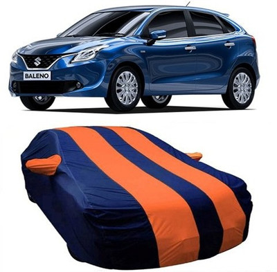 HDSERVICES Car Cover For Maruti Suzuki Baleno (With Mirror Pockets)(Orange)