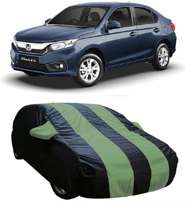 TheProtect Car Cover For Honda Amaze (With Mirror Pockets)(Green, Blue)