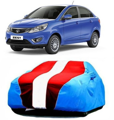 VIRMANG Car Cover For Tata Zest (With Mirror Pockets)(Blue, Red)