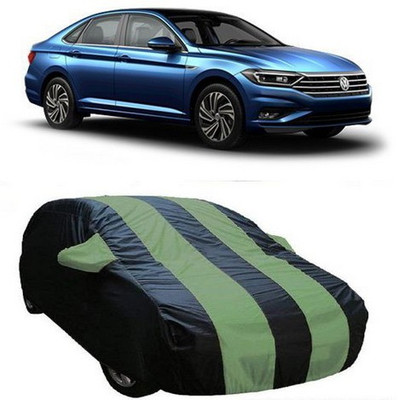 MSR STORE Car Cover For Volkswagen Jetta (With Mirror Pockets)(Green, Blue)