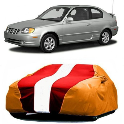 XGuard Car Cover For Hyundai Accent (With Mirror Pockets)(Red, Orange)
