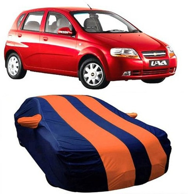 XGuard Car Cover For Chevrolet Aveo Uva (With Mirror Pockets)(Orange)