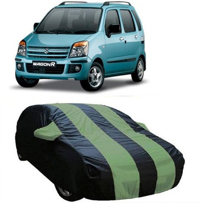 VIRMANG Car Cover For Maruti Suzuki WagonR (With Mirror Pockets)(Green)