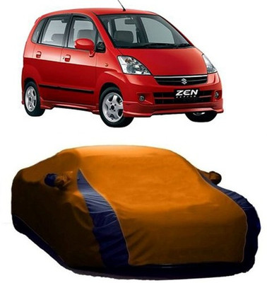 TheProtect Car Cover For Maruti Suzuki Zen Estilo (With Mirror Pockets)(Orange)