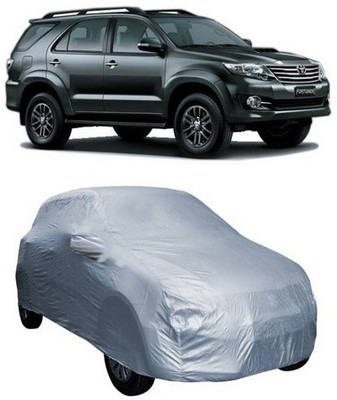 HDSERVICES Car Cover For Toyota Fortuner Old (With Mirror Pockets)(Silver)