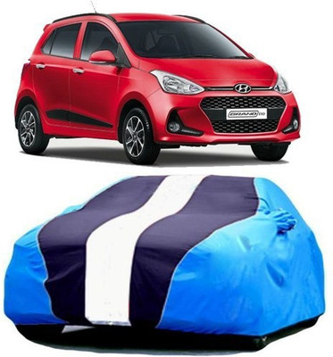 MSR STORE Car Cover For Hyundai Grand i10 (With Mirror Pockets)(Blue)