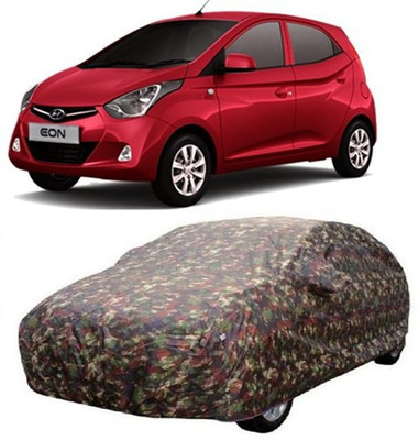 MSR STORE Car Cover For Hyundai Eon (With Mirror Pockets)(Multicolor)