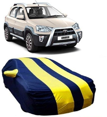 HDSERVICES Car Cover For Toyota Etios Cross (With Mirror Pockets)(Yellow)