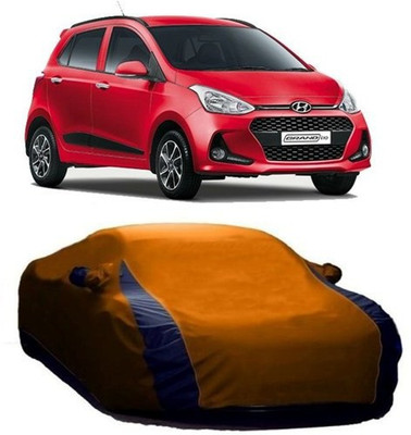 AAMANG Car Cover For Hyundai Grand i10 (With Mirror Pockets)(Orange)