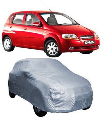 HDSERVICES Car Cover For Chevrolet Aveo Uva (Without Mirror Pockets)(Silver)