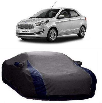 HDSERVICES Car Cover For Ford Aspire (With Mirror Pockets)(Grey)
