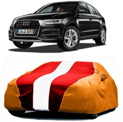 AAMANG Car Cover For Audi Q3 (With Mirror Pockets)(Red, Orange)