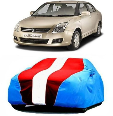 HDSERVICES Car Cover For Maruti Suzuki Swift Dzire (With Mirror Pockets)(Blue, Red)