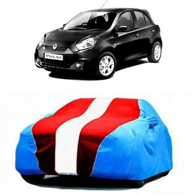 VIRMANG Car Cover For Renault Pulse (With Mirror Pockets)(Blue, Red)