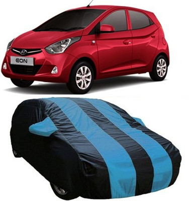 MSR STORE Car Cover For Hyundai Eon (With Mirror Pockets)(Blue)
