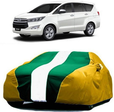 AASDEE Car Cover For Toyota Innova Crysta (With Mirror Pockets)(Yellow, Green)