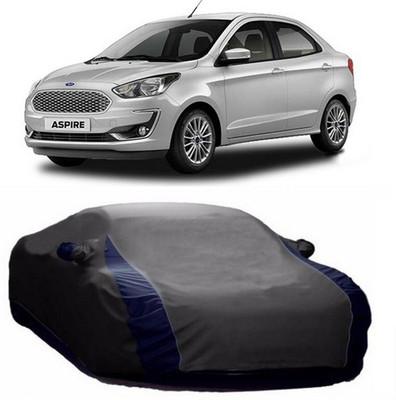 MSR STORE Car Cover For Ford Figo Aspire (With Mirror Pockets)(Grey)