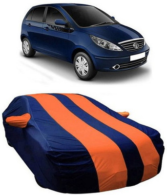 HDSERVICES Car Cover For Tata Vista (With Mirror Pockets)(Orange)