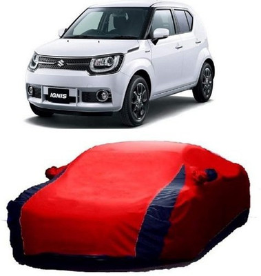 AAMANG Car Cover For Maruti Suzuki Ignis (With Mirror Pockets)(Red)