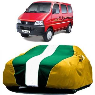 AAMANG Car Cover For Maruti Suzuki Eeco (With Mirror Pockets)(Yellow, Green)