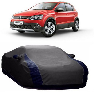 AAMANG Car Cover For Volkswagen Polo Cross (With Mirror Pockets)(Grey)