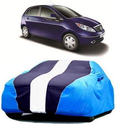 AAMANG Car Cover For Tata Vista Tech (With Mirror Pockets)(Blue)