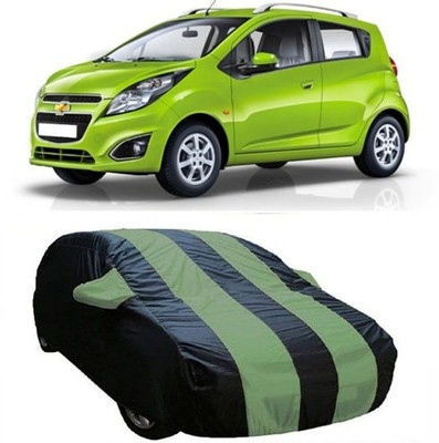 HDSERVICES Car Cover For Chevrolet Beat (With Mirror Pockets)(Green)