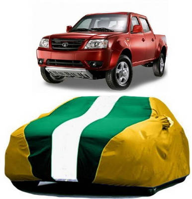AASDEE Car Cover For Tata Xenon (With Mirror Pockets)(Yellow, Green)
