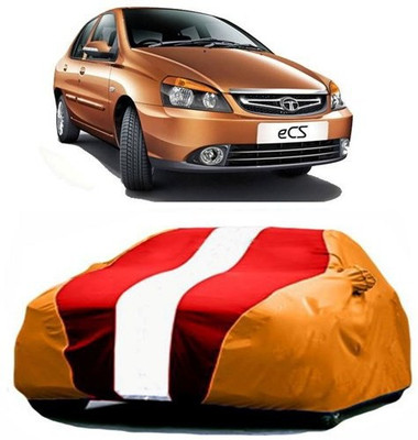 AASDEE Car Cover For Tata Indigo CS (With Mirror Pockets)(Red, Orange)