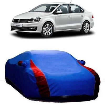 AASDEE Car Cover For Volkswagen Vento (With Mirror Pockets)(Blue)