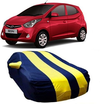 MSR STORE Car Cover For Hyundai Eon (With Mirror Pockets)(Yellow, Blue)