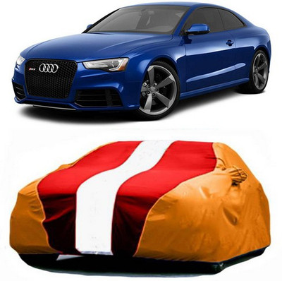 HDSERVICES Car Cover For Audi RS5 (With Mirror Pockets)(Red, Orange)