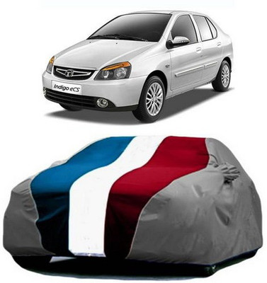 HDSERVICES Car Cover For Tata Indigo eCS (With Mirror Pockets)(Red, Blue, Grey)