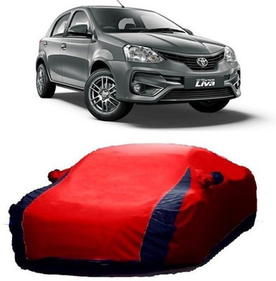 AAMANG Car Cover For Toyota Etios Liva (With Mirror Pockets)(Red)