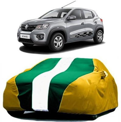AASDEE Car Cover For Renault Kwid (With Mirror Pockets)(Yellow, Green)