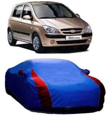 HDSERVICES Car Cover For Hyundai Getz (With Mirror Pockets)(Blue)