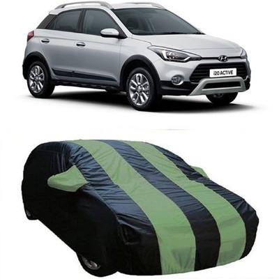 MSR STORE Car Cover For Hyundai i20 Active (With Mirror Pockets)(Green)