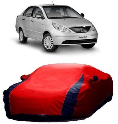 AASDEE Car Cover For Tata Manza (With Mirror Pockets)(Red)