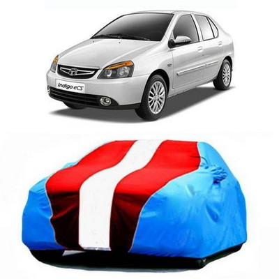 AAMANG Car Cover For Tata Indigo eCS (With Mirror Pockets)(Blue, Red)
