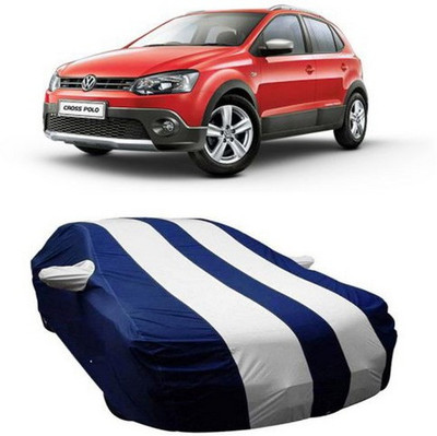 HDSERVICES Car Cover For Volkswagen Polo Cross (With Mirror Pockets)(White)
