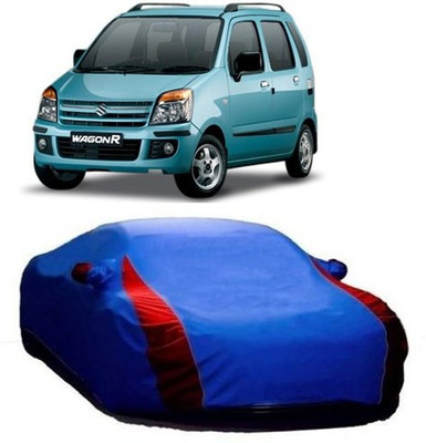 VIRMANG Car Cover For Maruti Suzuki WagonR (With Mirror Pockets)(Blue)