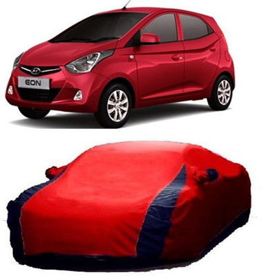 SMR Store Car Cover For Hyundai Eon (With Mirror Pockets)(Red)