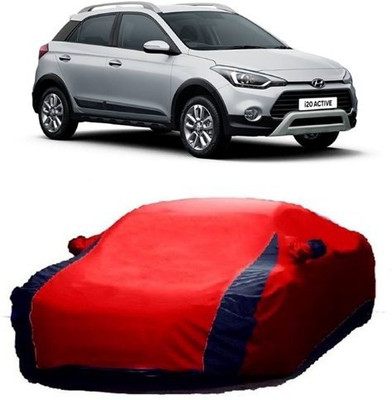 MSR STORE Car Cover For Hyundai i20 Active (With Mirror Pockets)(Red)