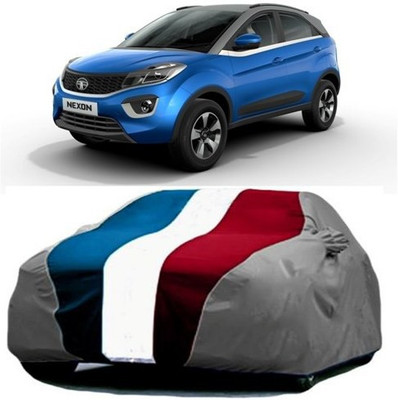 HDSERVICES Car Cover For Tata Nexon (With Mirror Pockets)(Red, Blue, Grey)