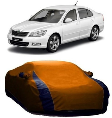 AAMANG Car Cover For Skoda Laura (With Mirror Pockets)(Orange)